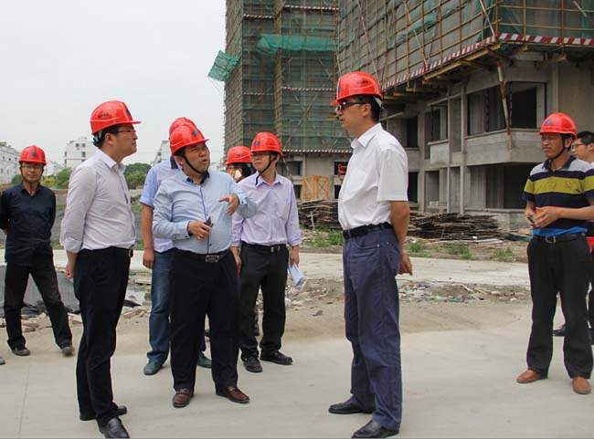高新區(qū)管委會副主任薛偉良帶隊視察“馬澗楊木橋三期二標(biāo)”工程